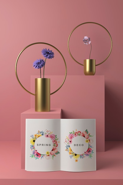 Concetto di primavera deco mock-up