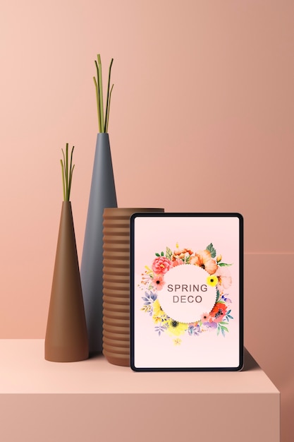 Spring decooration concept mock-up