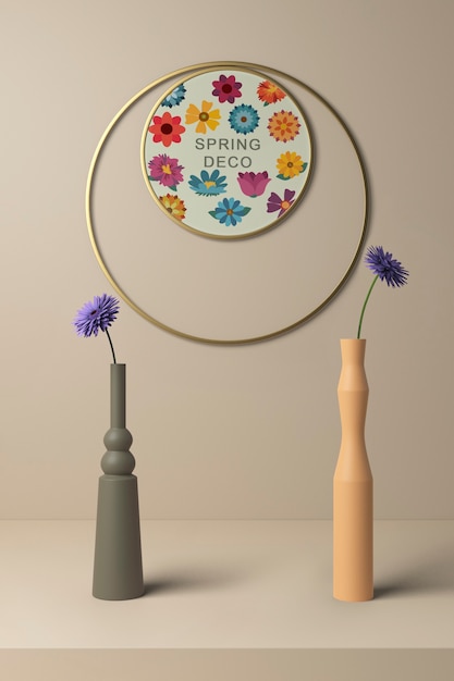 Spring decooration concept mock-up