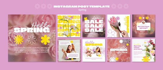 Spring discount template design