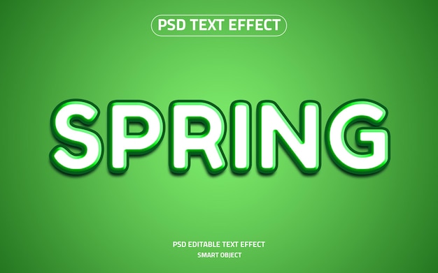 Spring editable text effect