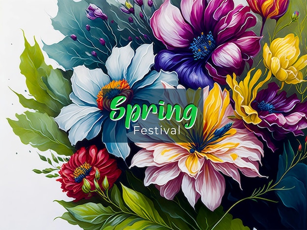 PSD spring festival natural background