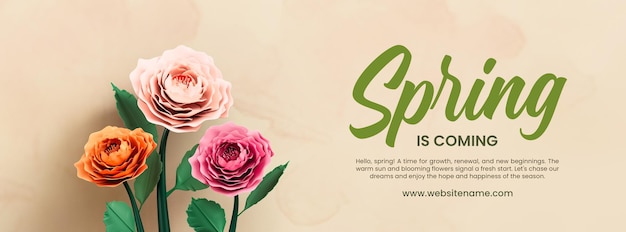 PSD spring is coming social media cover template