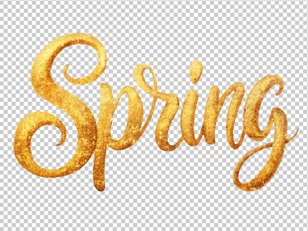 PSD spring lettering