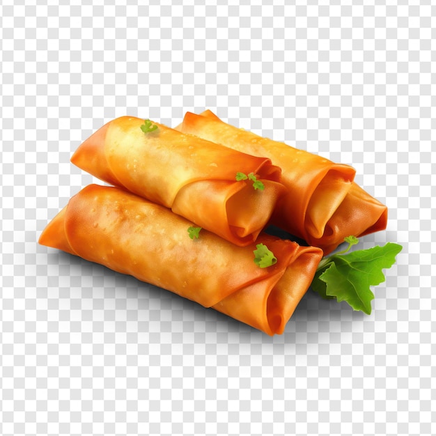 PSD spring rolls on transparency background psd