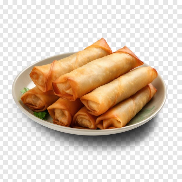 PSD spring rolls on transparency background psd