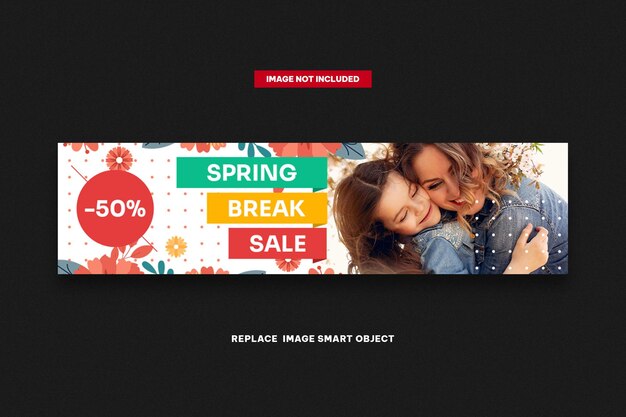 PSD spring sale banners web template