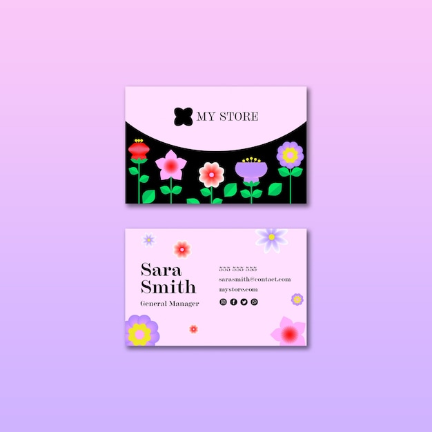 Spring sale business card template