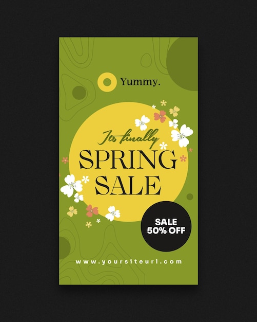 PSD spring sale instagram stories