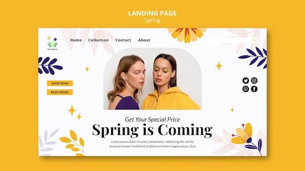 PSD spring sale landing page