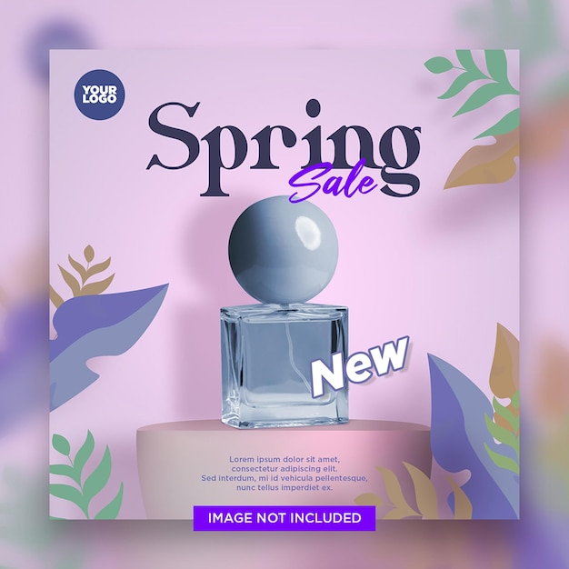 Шаблон поста в социальных сетях Spring Sale