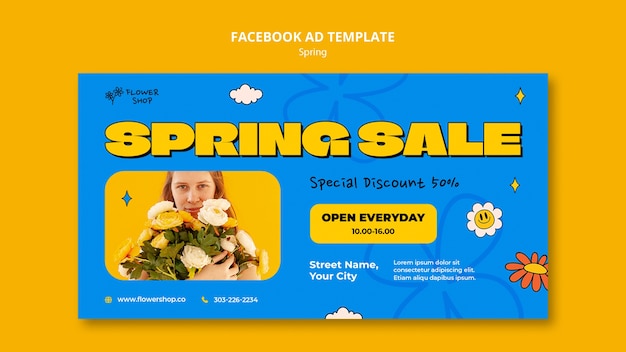 Spring sale template design