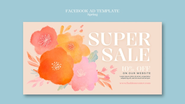 PSD spring sale template design