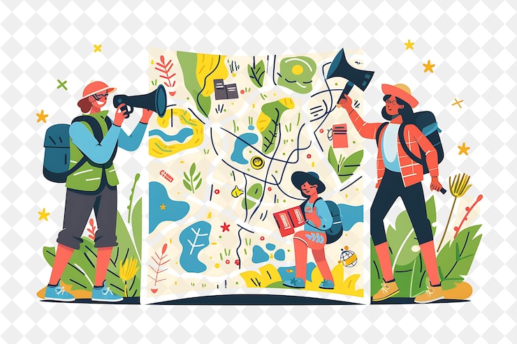 PSD 스프링 스카벤저 헌트 (spring scavenger hunt) - png 페스티벌 2d 플래트 아트 일러스트레이션