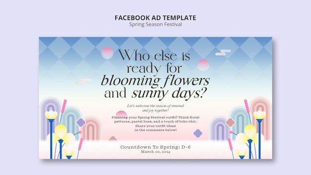 PSD spring season facebook template