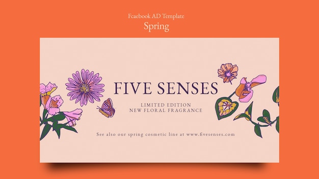 PSD spring season facebook template