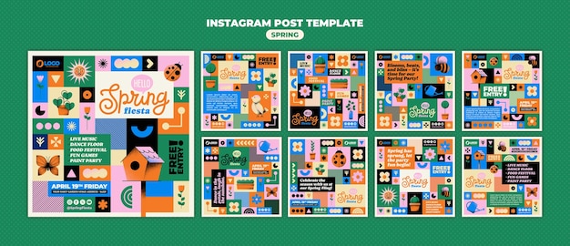 PSD post instagram della stagione primaverile