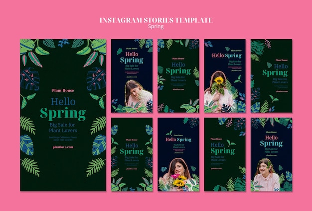 PSD spring season  instagram stories