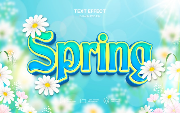 Spring season  text effect