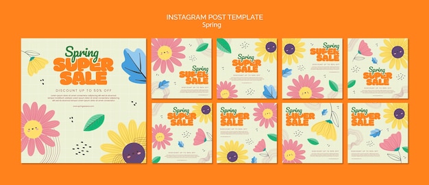 PSD spring  template design