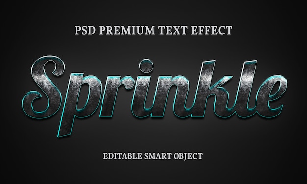 PSD sprinkle text effect design