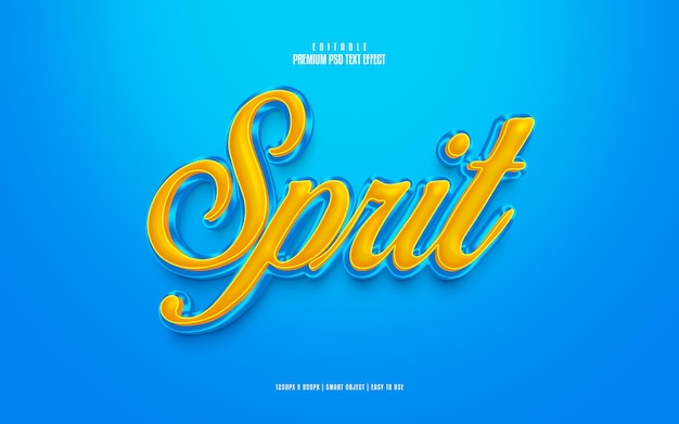 Sprit editable premium psd text effect