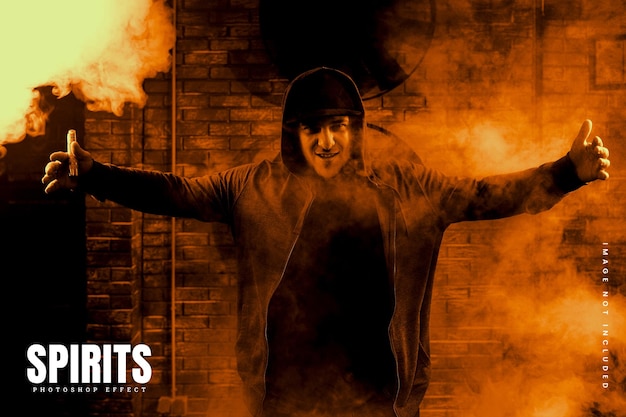Sprits photo effect template