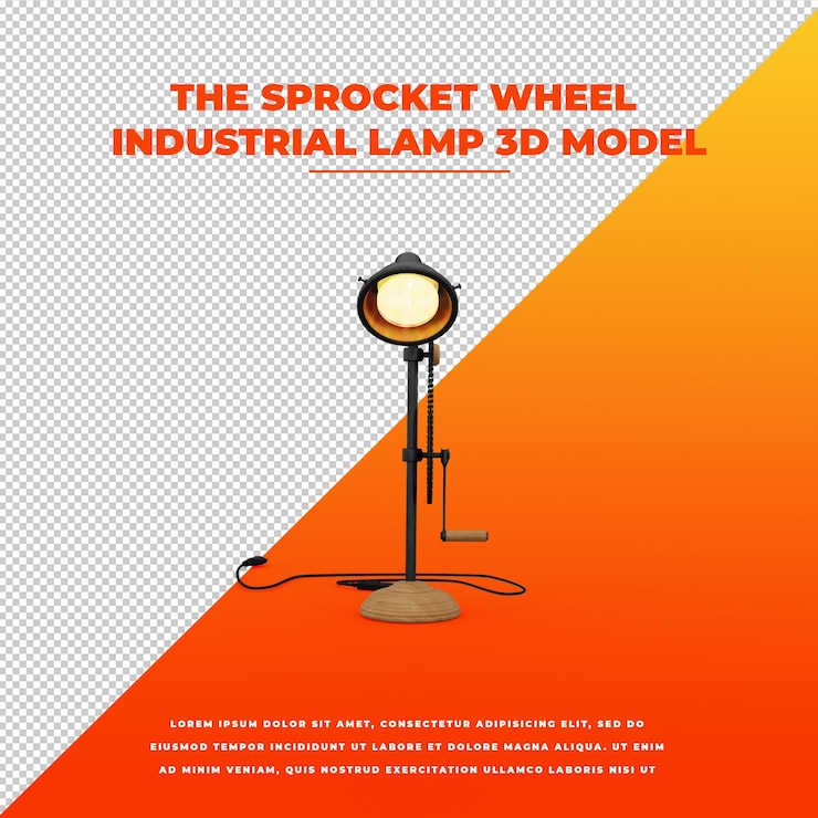 PSD the sprocket wheel industrial lamp