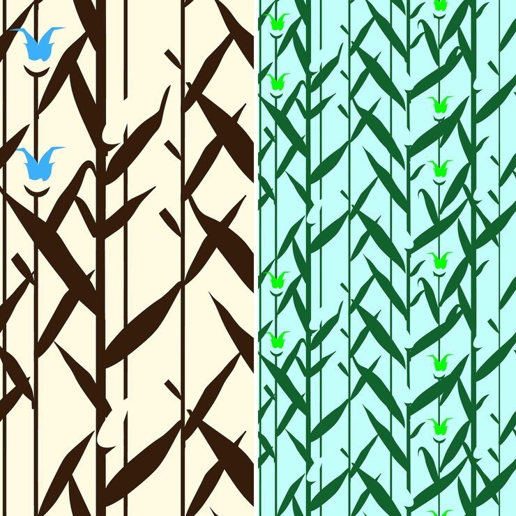 PSD sprouting corn with tall stalks and photorealistic design wi illustration vector pattern designs
