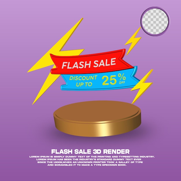 sprzedaż flash renderowania 3D z podium