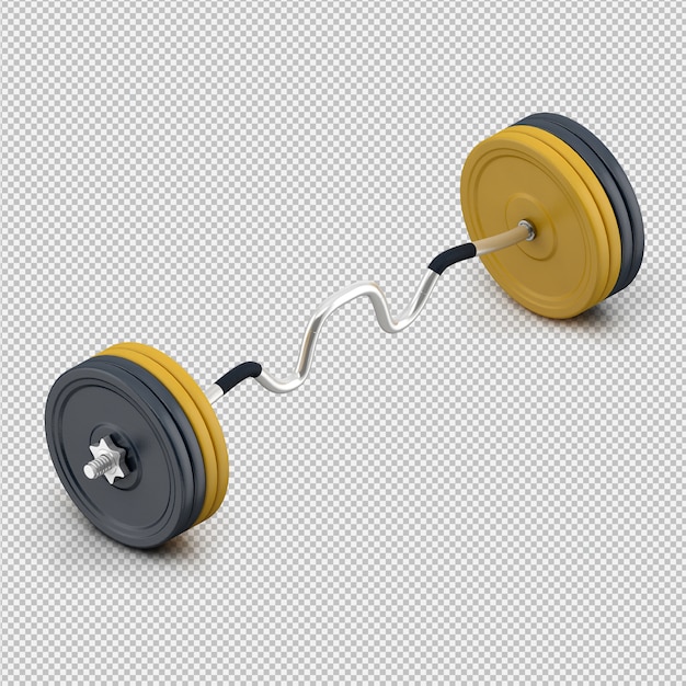 Sprzęt izometryczny sport i siłownia 3D render