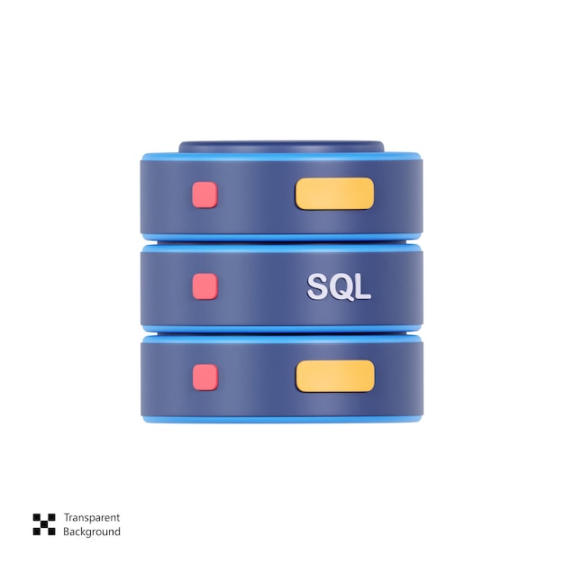 PSD sql 3d icon