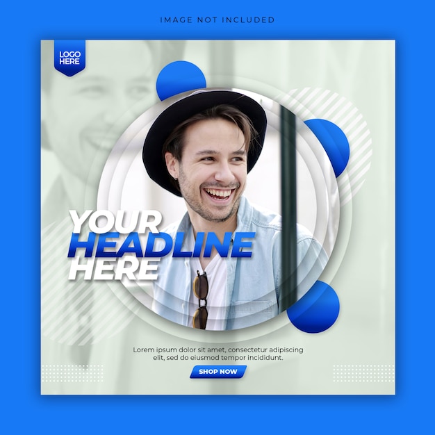 Square banner social media template for Instagram