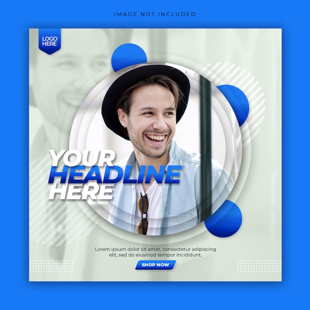 PSD square banner social media template for instagram