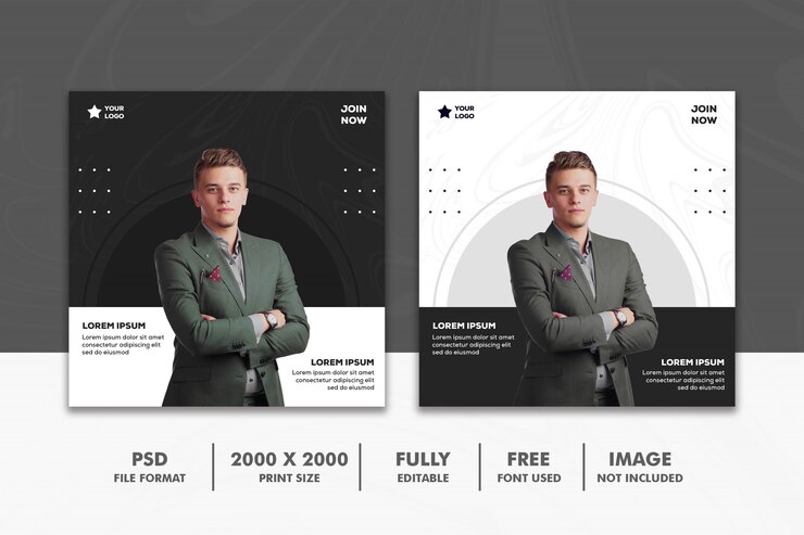 PSD квадратный баннер