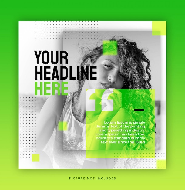 PSD square banner template