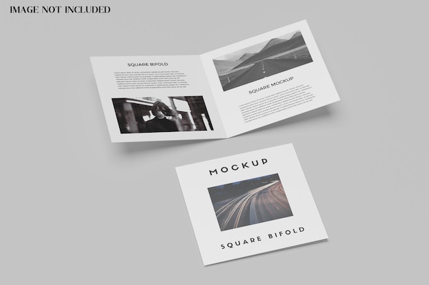 Mockup di brochure bifold quadrato