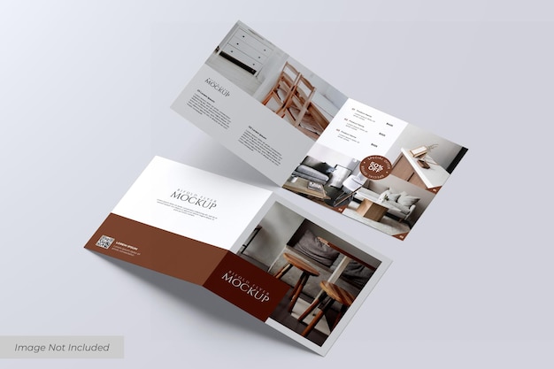 Square Bifold Flyer 모형