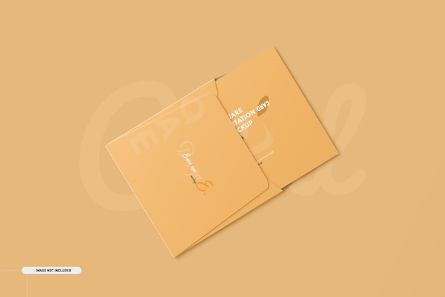 Piazza bifold invitation card mockup