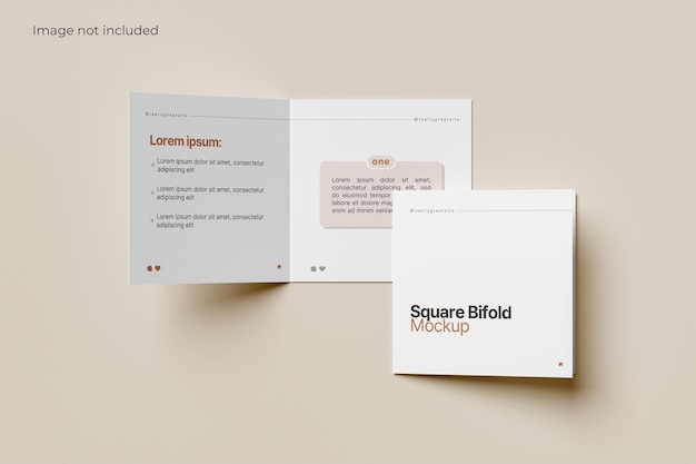 PSD square bifold mockup