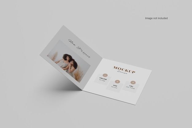 PSD mockup bifold quadrato