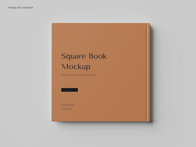 Square book cover mockup