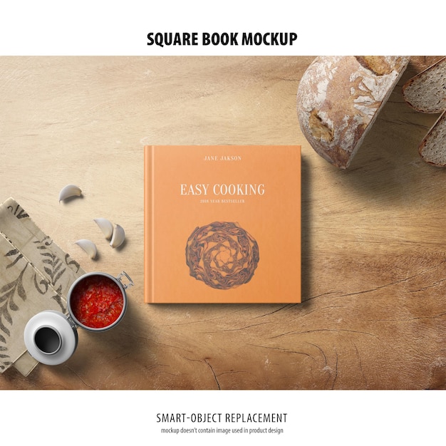 Square Book Mockup