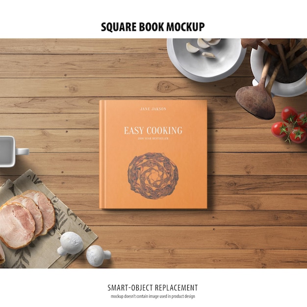 Square Book Mockup