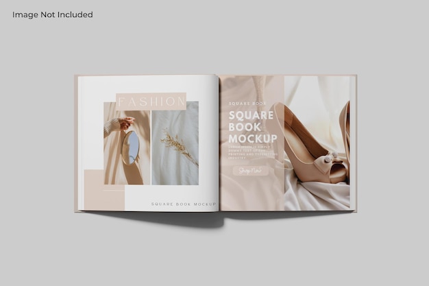 PSD square book mockup