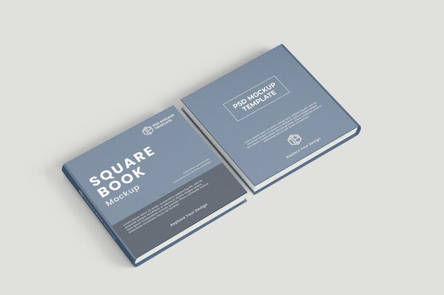 PSD square book mockup