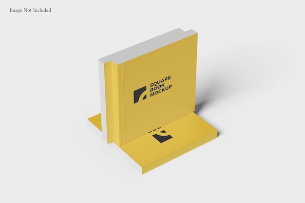 Square book mockup