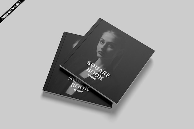 Square Book Mockup