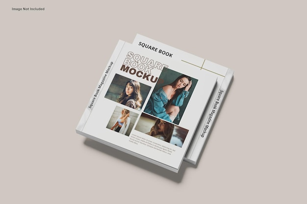 PSD square book mockup