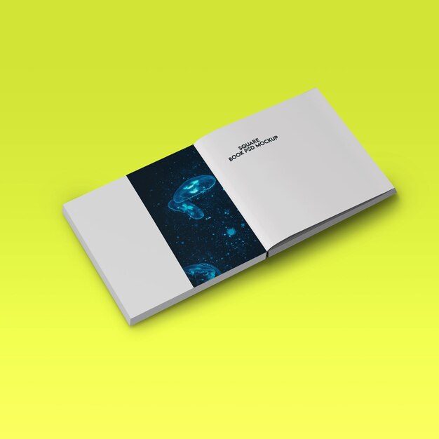 square book psd mockup